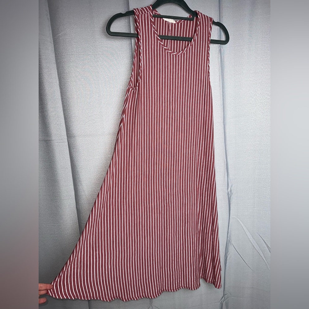 Red and white dress